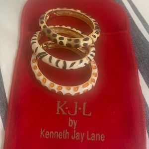 Kenneth Jay Lane KJL animal print bracelets